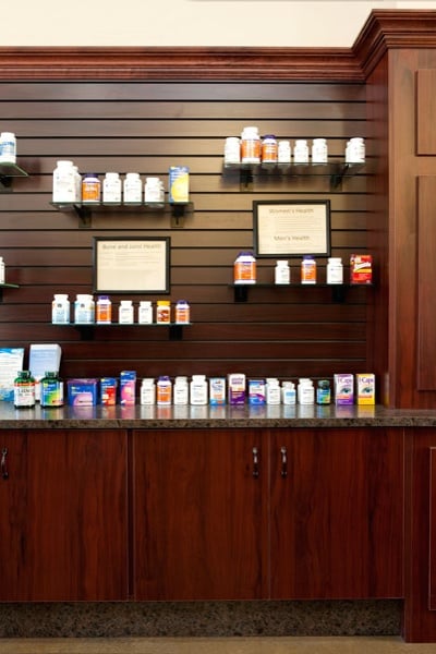 Slatwall Pharmacy Shelving