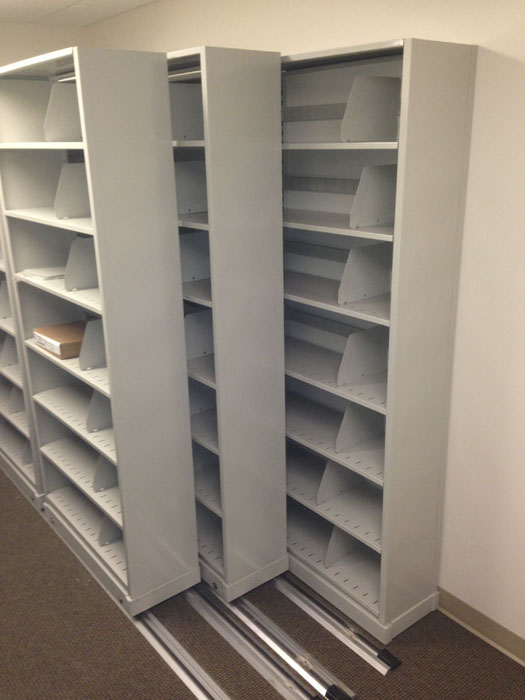 Closed Door Pharmacy Sliding Shelving