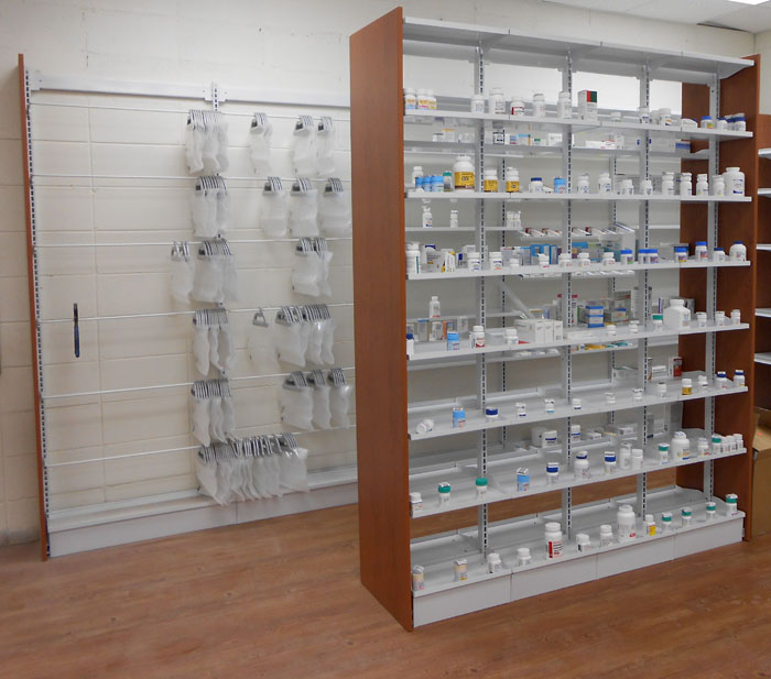 Metal Will Call Shelving and Drug Storage
