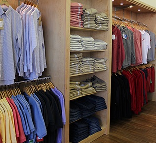 Retail Clothing Shelving