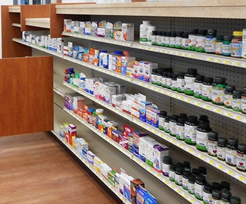 Metal Front Pharmacy Shelving